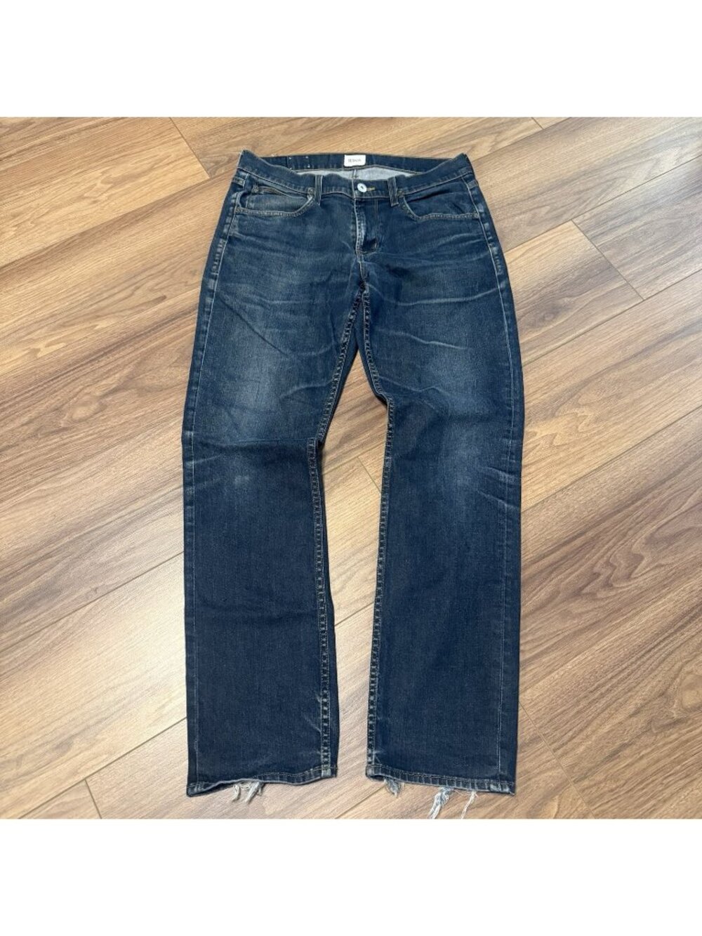 Hudson Byron Straight Jeans Mens 33 Dark Wash Denim